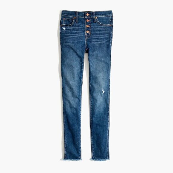 Madewell 10" High-Rise Skinny Jeans In Hanna Wash Size 27 - Picture 9 of 12